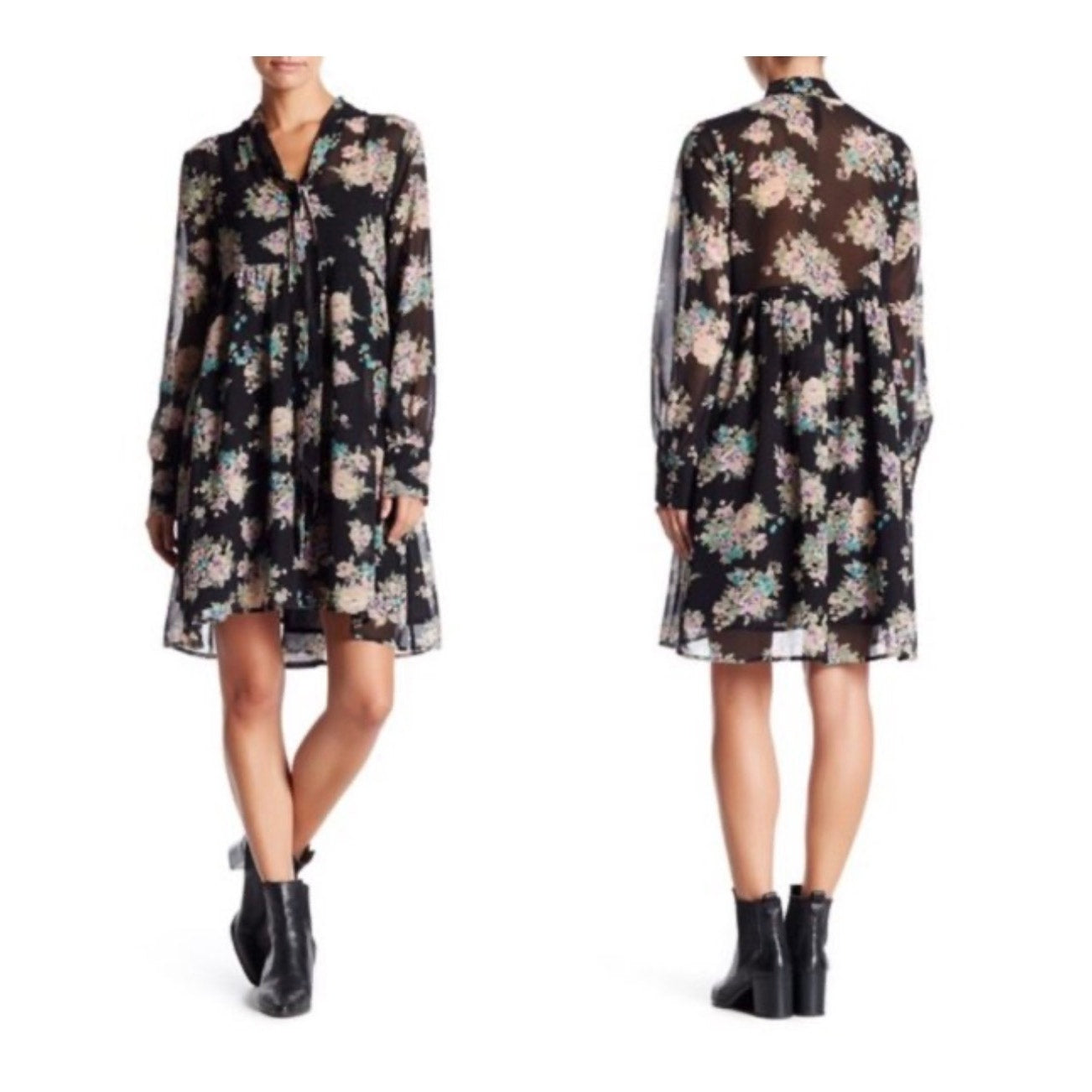Banjara Floral Babydoll Mini Dress | Size Small