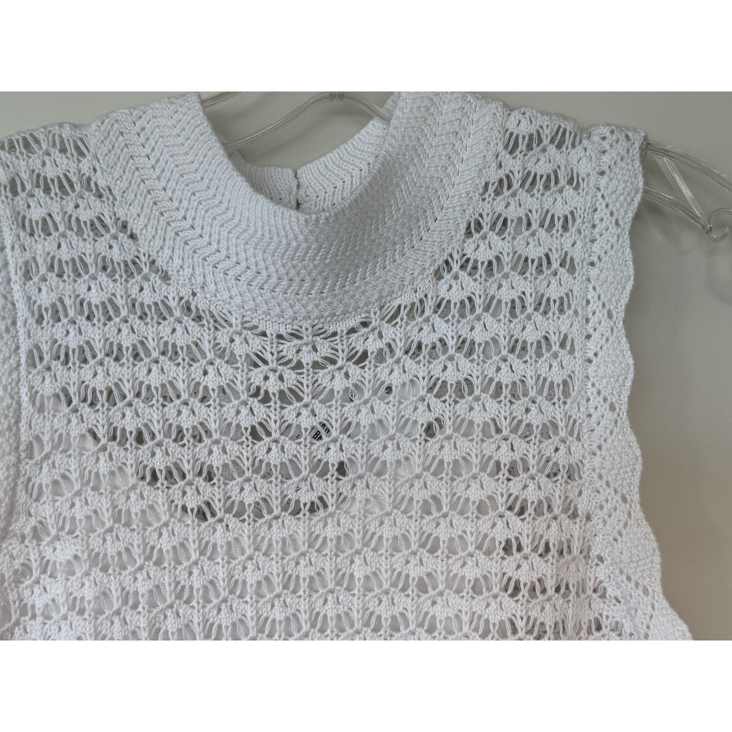525 Born in BKLYN Crochet Knit Dress – Size Large – Bleach White NEW