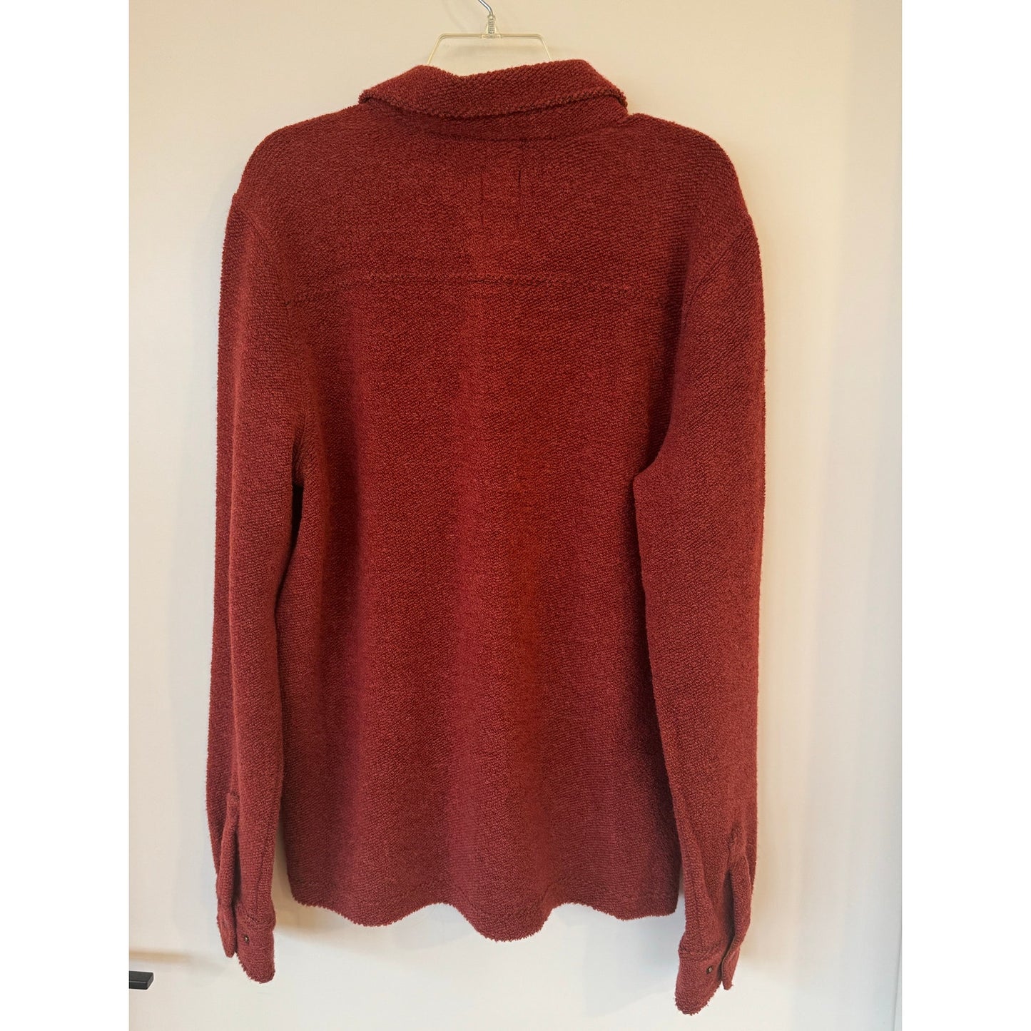 prAna IncrediWool Overshirt Men's Medium Rust Heather | NEW