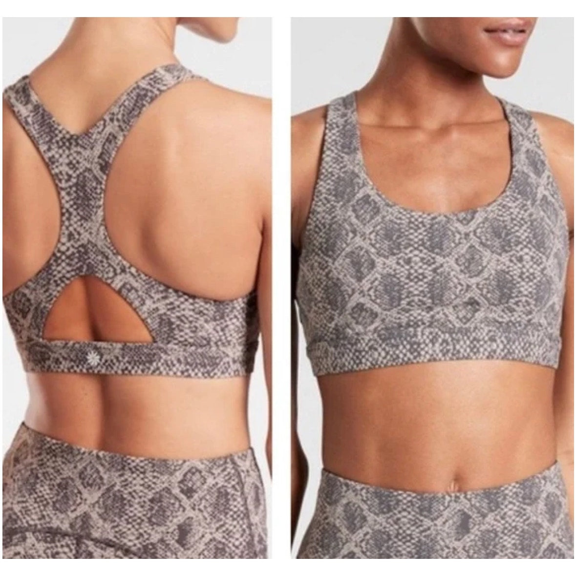Athleta Snake Print Racerback Sports Bra – Size S (GUC)