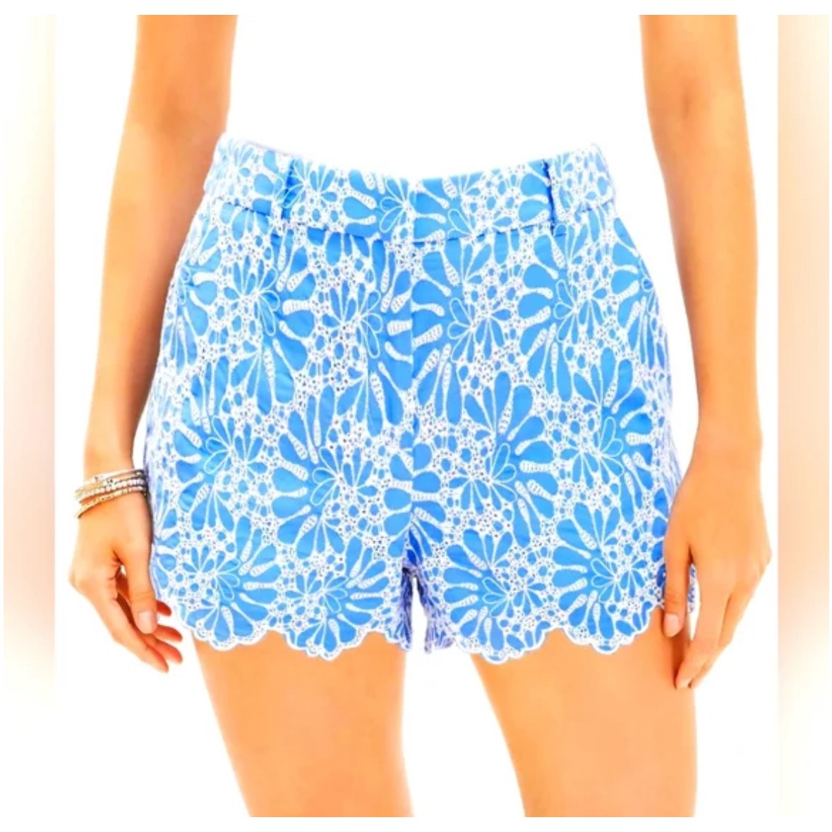 LOFT Riviera Embroidered Eyelet Shorts – Size 12 – NEW