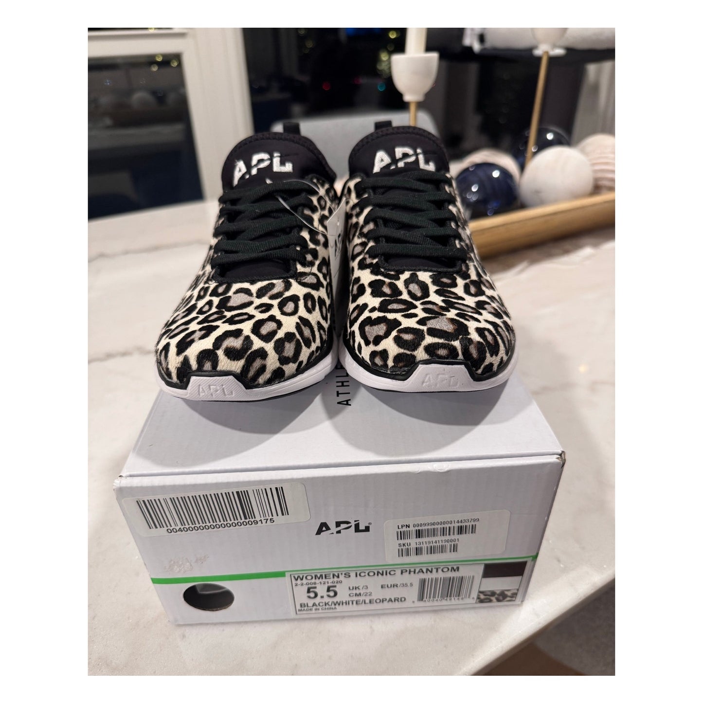 APL Women’s Iconic Phantom Sneakers – Leopard Print | Size 5.5 NEW
