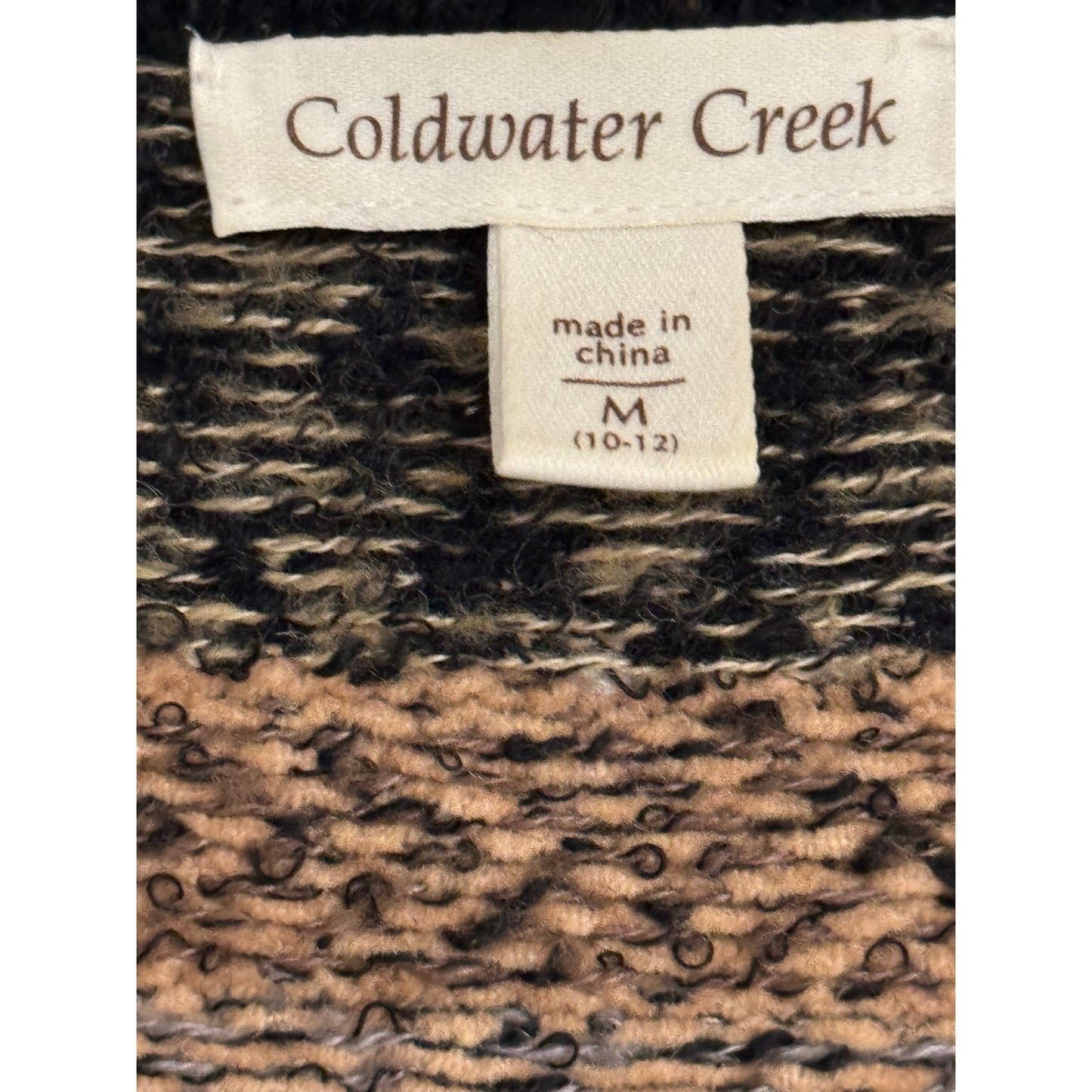 Coldwater Creek Patterned Knit Sweater Vest / Short Sleeve Cardigan | Medium