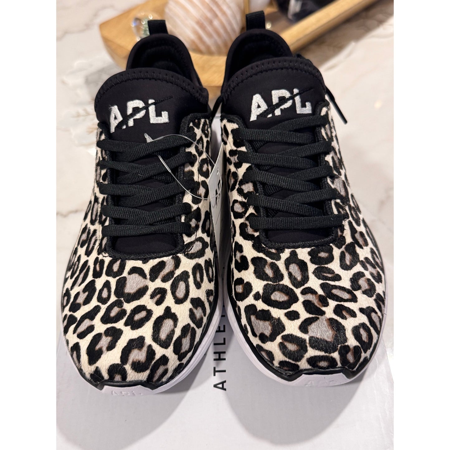 APL Women’s Iconic Phantom Sneakers – Leopard Print | Size 5.5 NEW