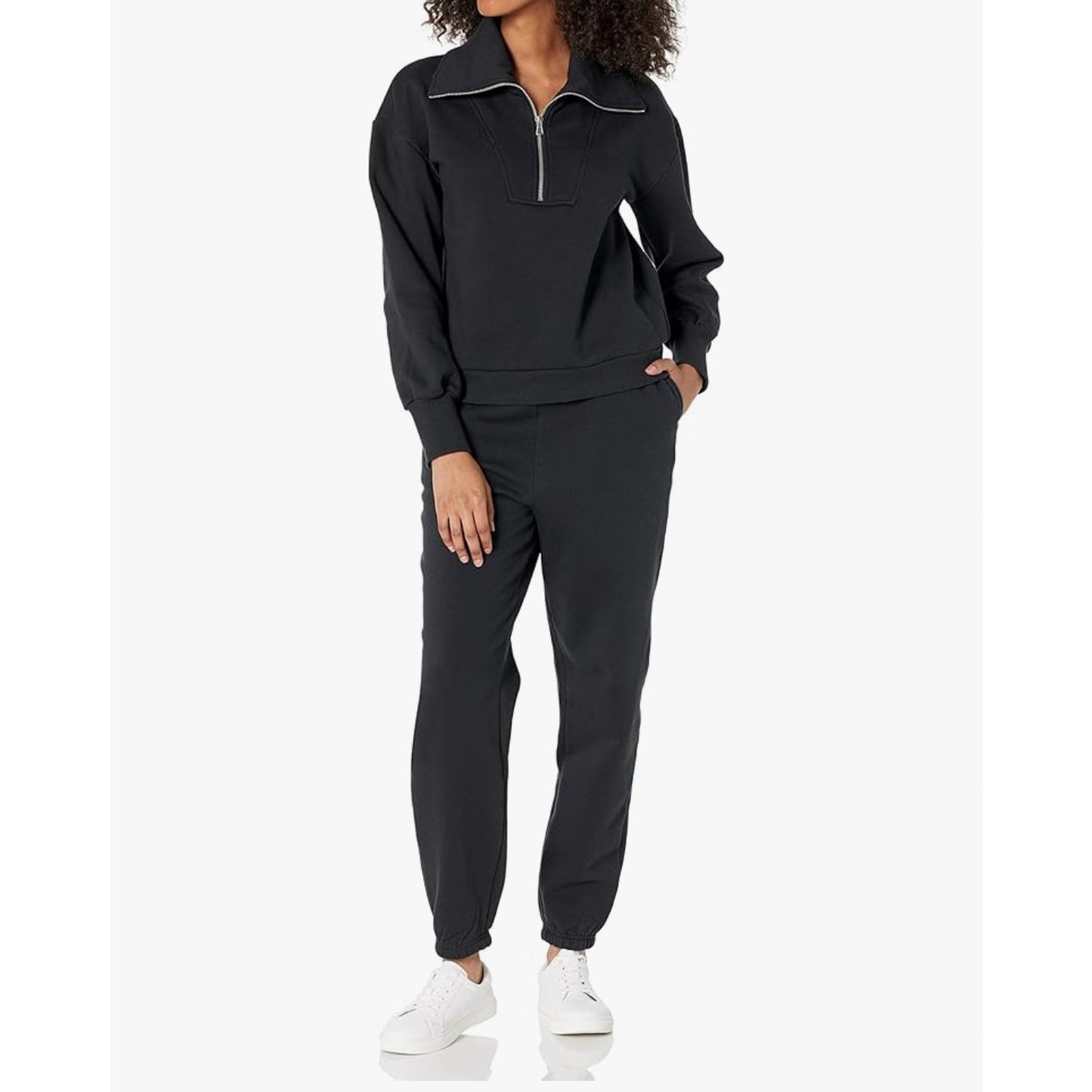 The Drop “Murphy” Half-Zip Sweatshirt |  Black | Size XS NWT