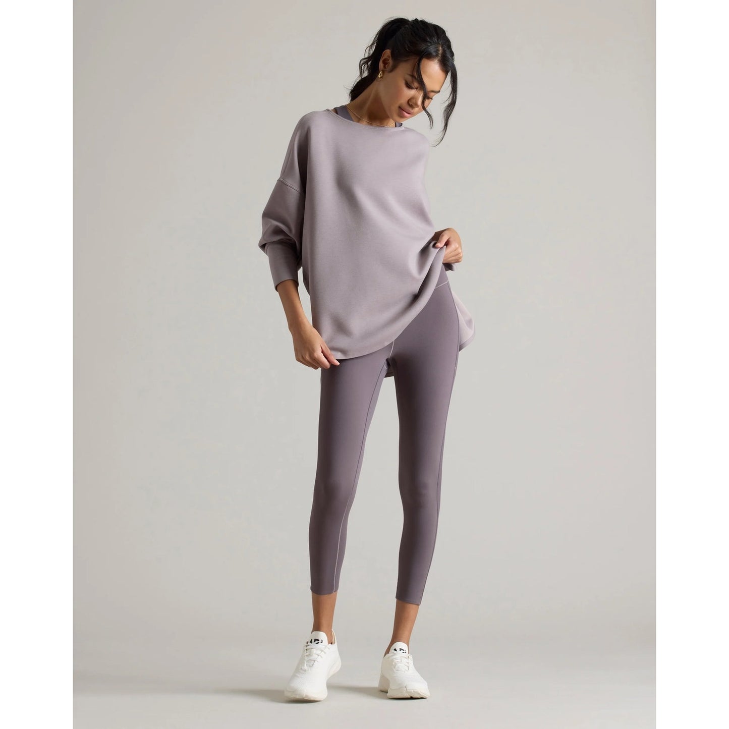 Rhone Revive 7/8 Leggings Gray Lilac Size Large High Rise NEW