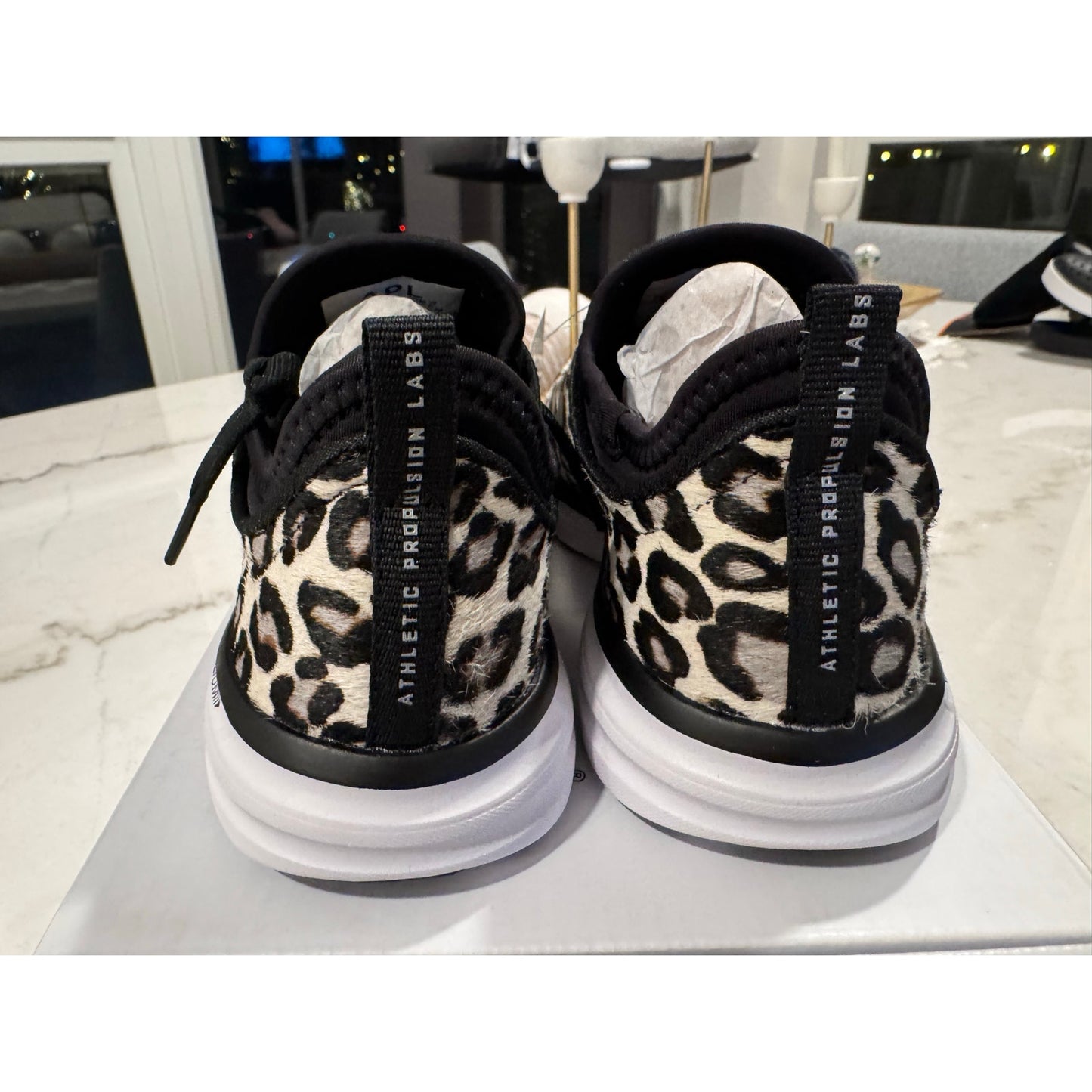 APL Women’s Iconic Phantom Sneakers – Leopard Print | Size 5.5 NEW