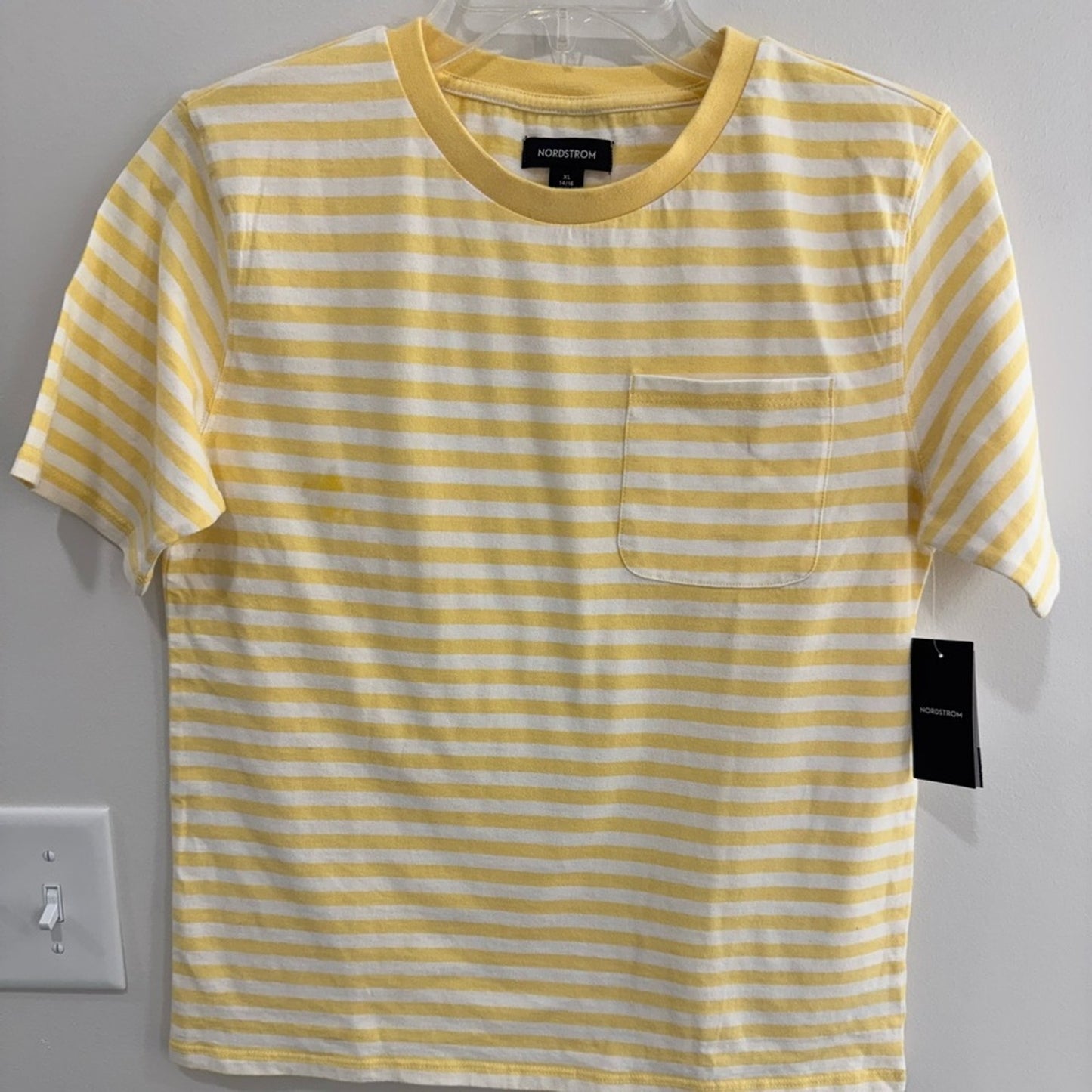 Nordstrom Yellow Cloud-White Stripe Shirt – Size XL (14/16) NEW