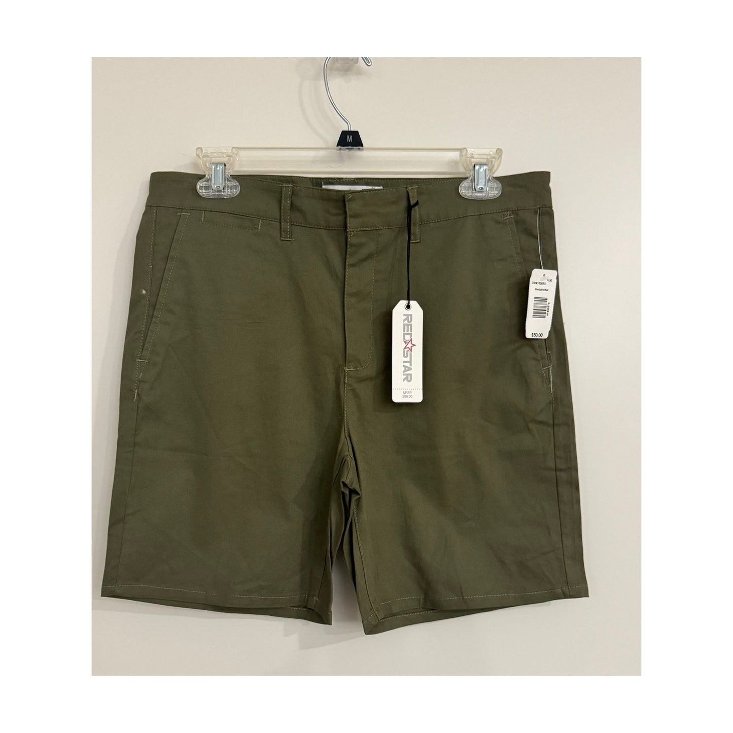 Red Star Olive Green Chino Shorts – Size 6 / 28 | NWT