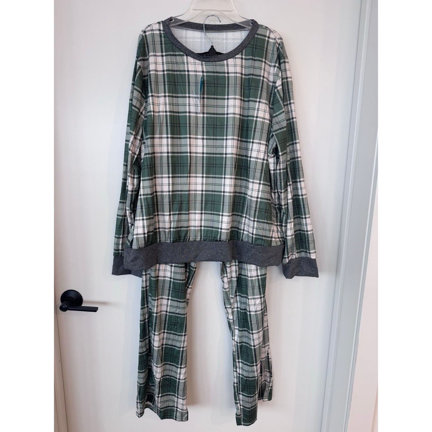 Cupshe Green Plaid Pajama Set XL New Christmas Lounge Set Holiday Sleepwear