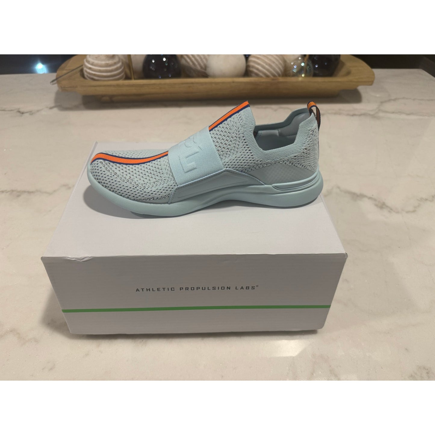 APL TechLoom Bliss Sneakers - Gulf Blue / Orange Racer - Size 7 / EUR 37 NEW