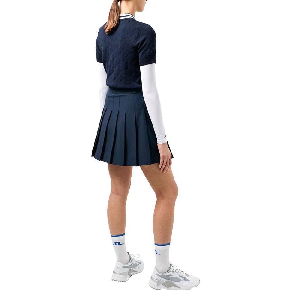 J.Lindeberg Adina Pleated Golf Skirt Medium Navy Includes Matching Shorts NEW