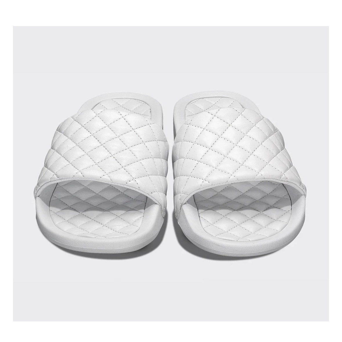 APL Lusso Slide Ivory Quilted Nappa Leather Slides Women’s Size 6 NEW