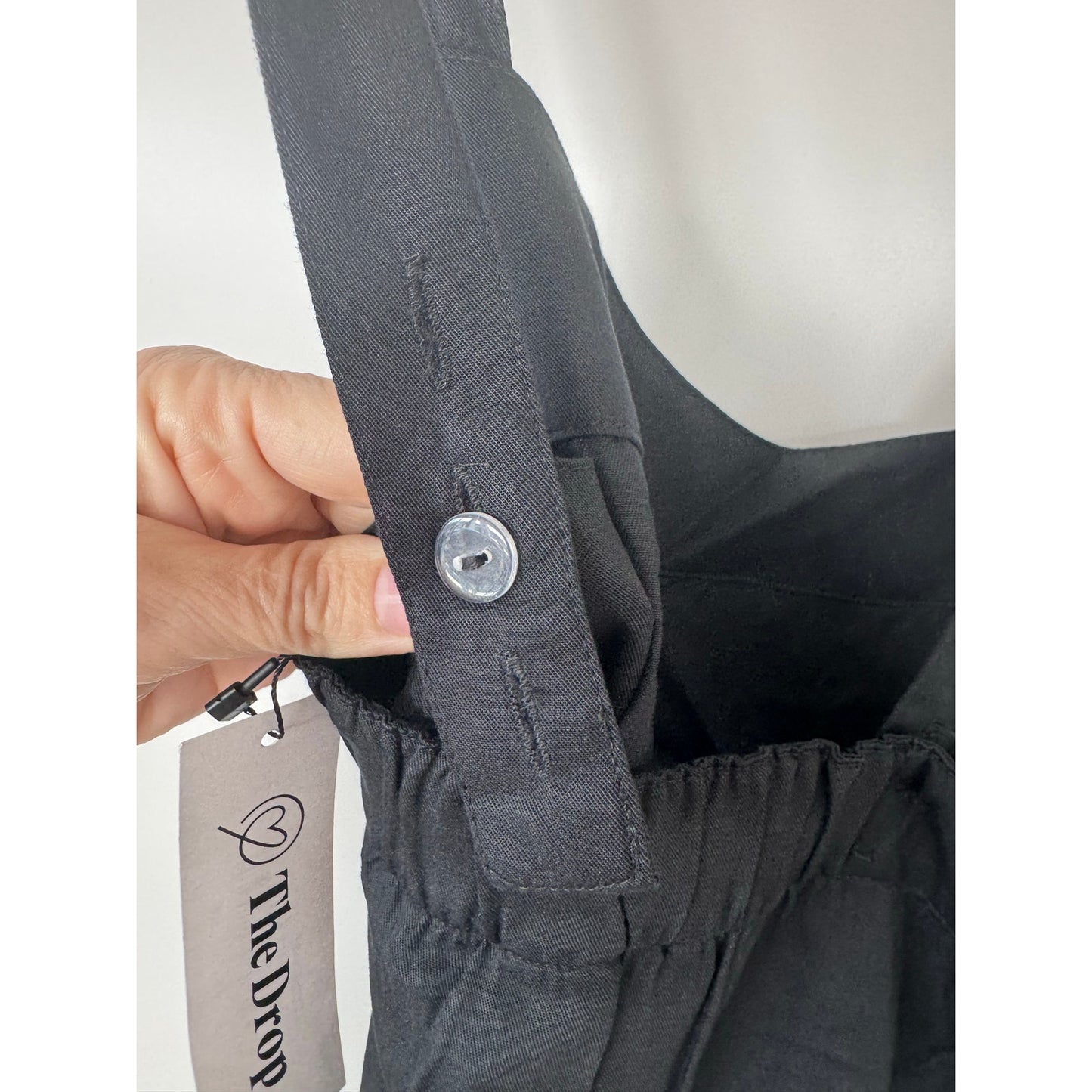 The Drop — Black Britt Tiered Maxi Tent Dress — NEW — Size Small
