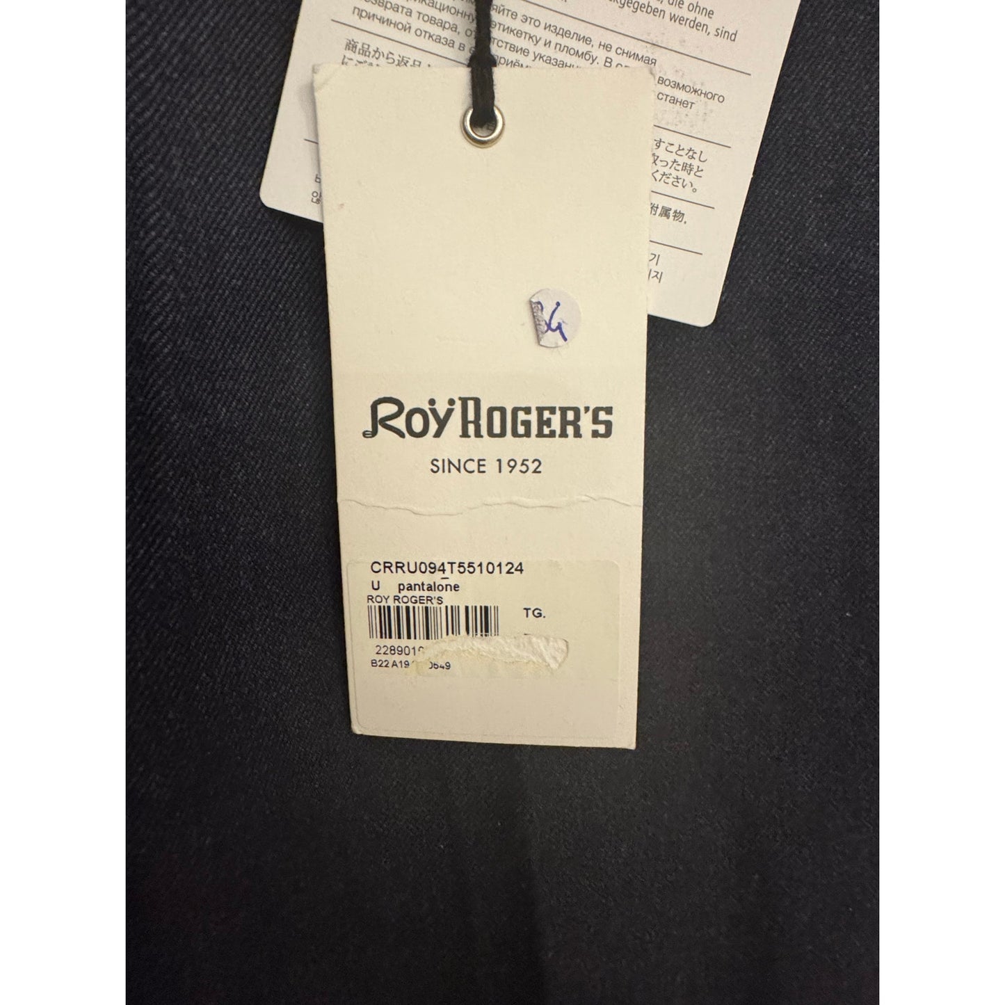 Roy Roger’s Navy Trousers – Size 34 – Made in Portugal – NWT