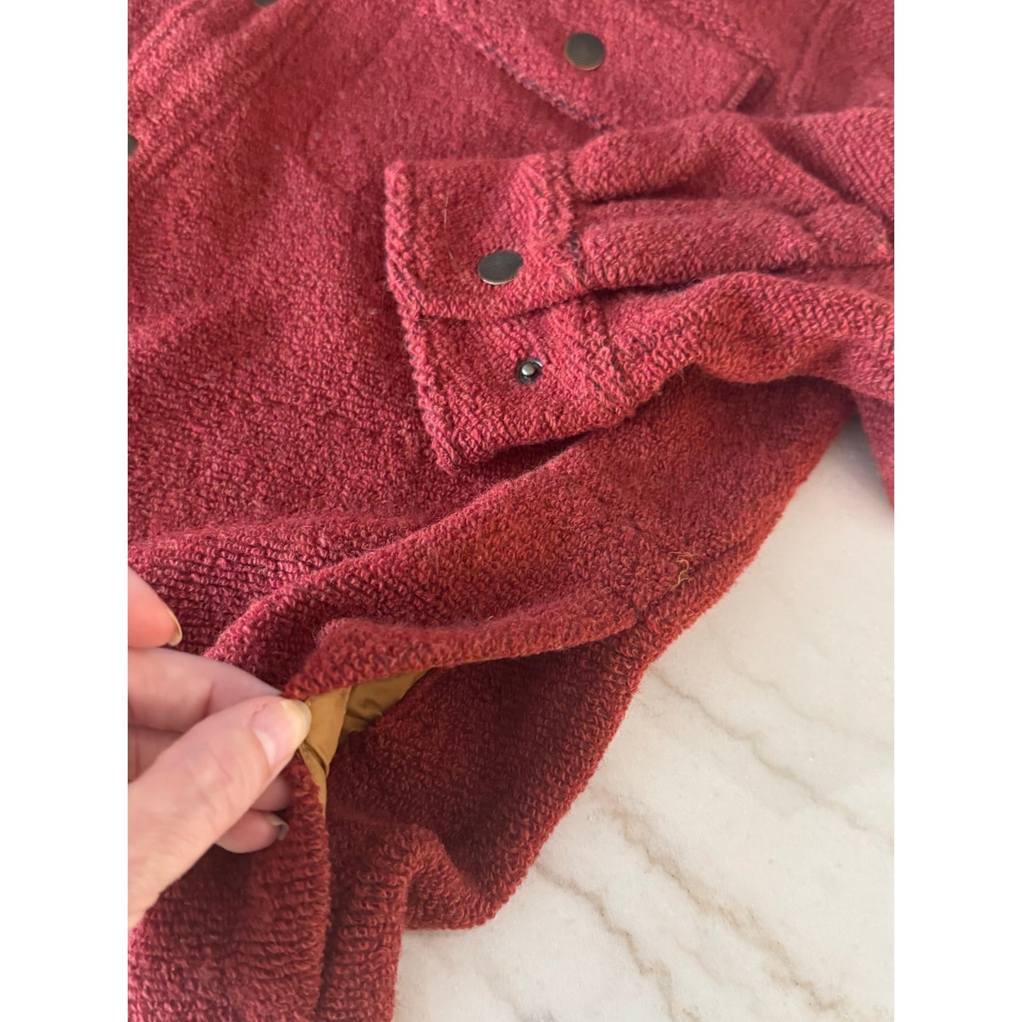 prAna IncrediWool Overshirt Men's Medium Rust Heather | NEW