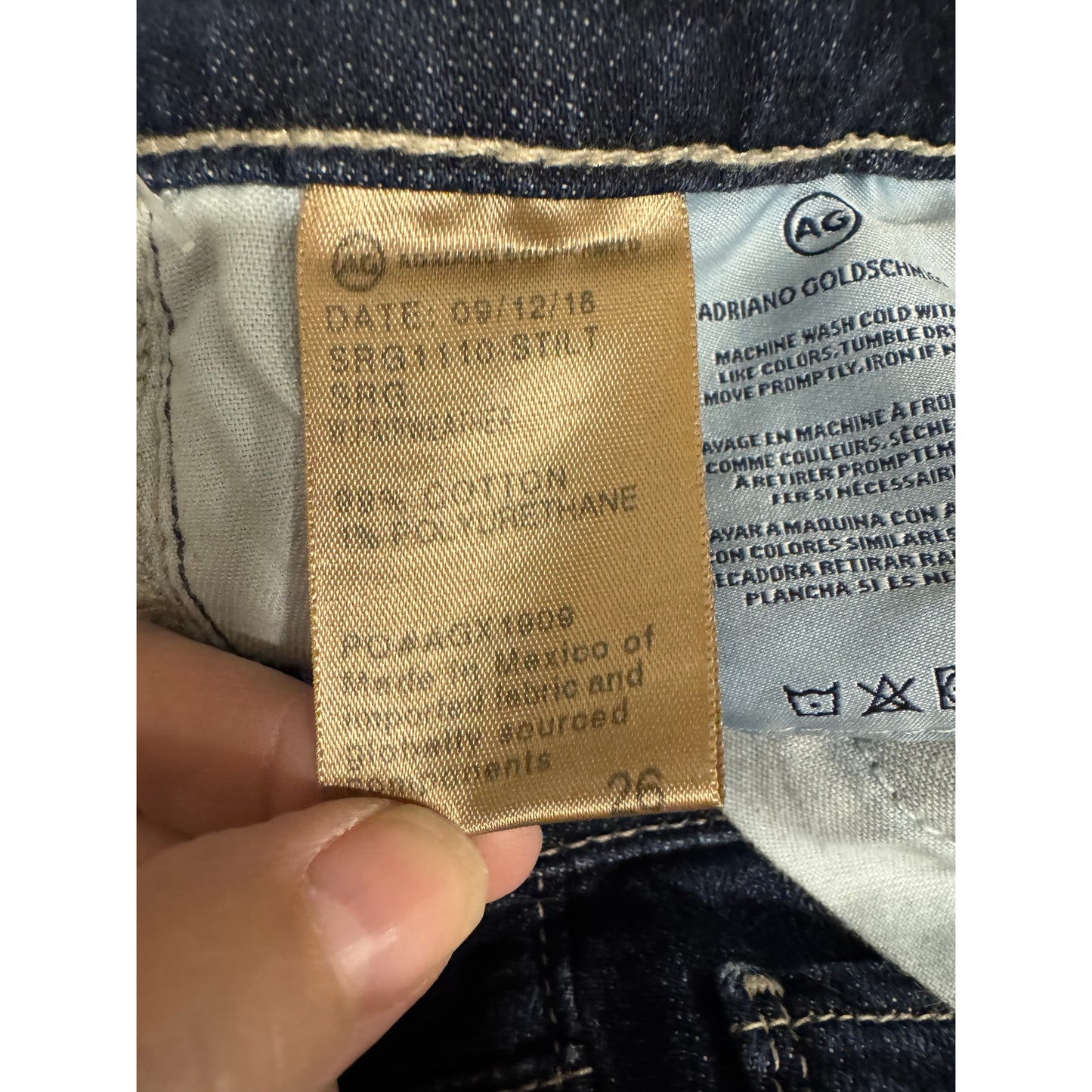AG Adriano Goldschmied Stilt Cigarette Jeans NWT Medium Wash Size 26