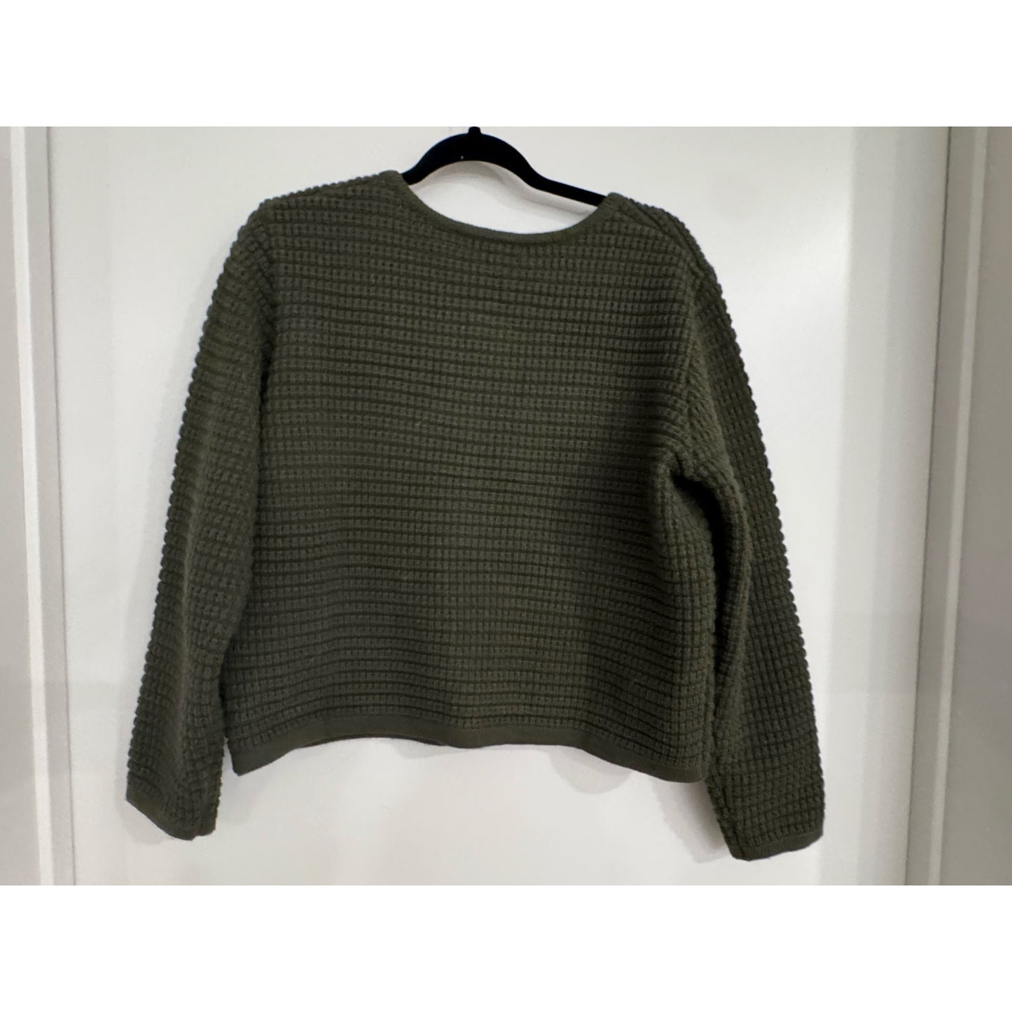 PRETTYGARDEN Army Green Knit Cardigan Sweater Women’s Size L Button Front Pocket