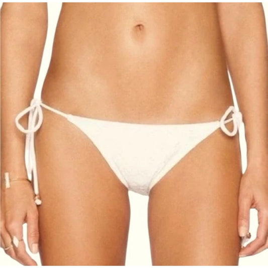 Eberjey So Solid Moderate Bikini Bottom – Ecru – Size Small NWT