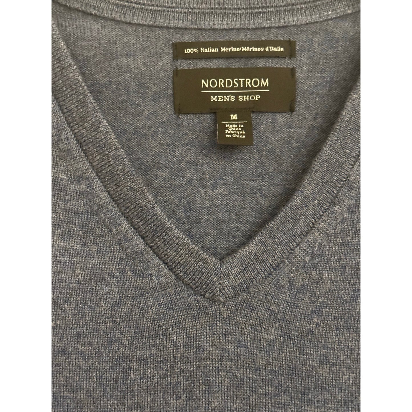 Nordstrom Men’s Shop 100% Merino Wool V-Neck Sweater Vest – Medium