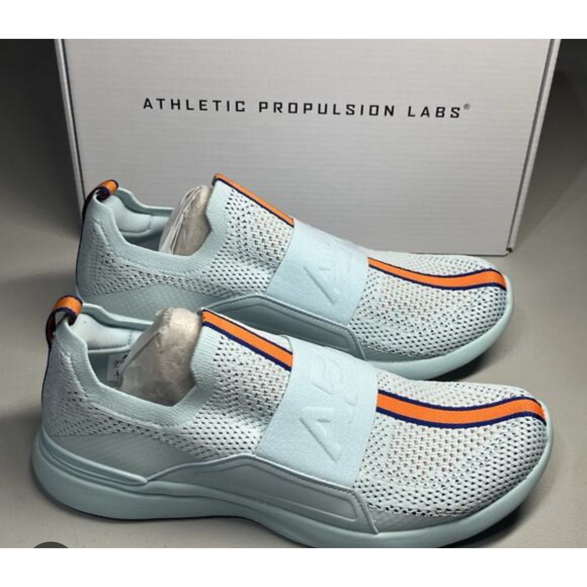 APL TechLoom Bliss Sneakers - Gulf Blue / Orange Racer - Size 7 / EUR 37 NEW