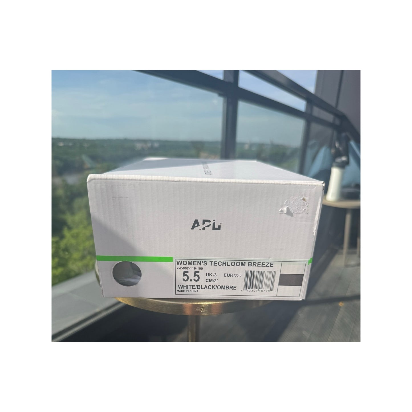 APL TechLoom Breeze Sneakers Women's 5.5 White Black Ombre NEW