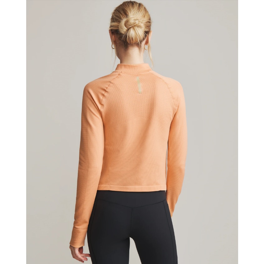 Rhone Breakaway Seamless 1/4 Zip Orange Haze NEW Size Large