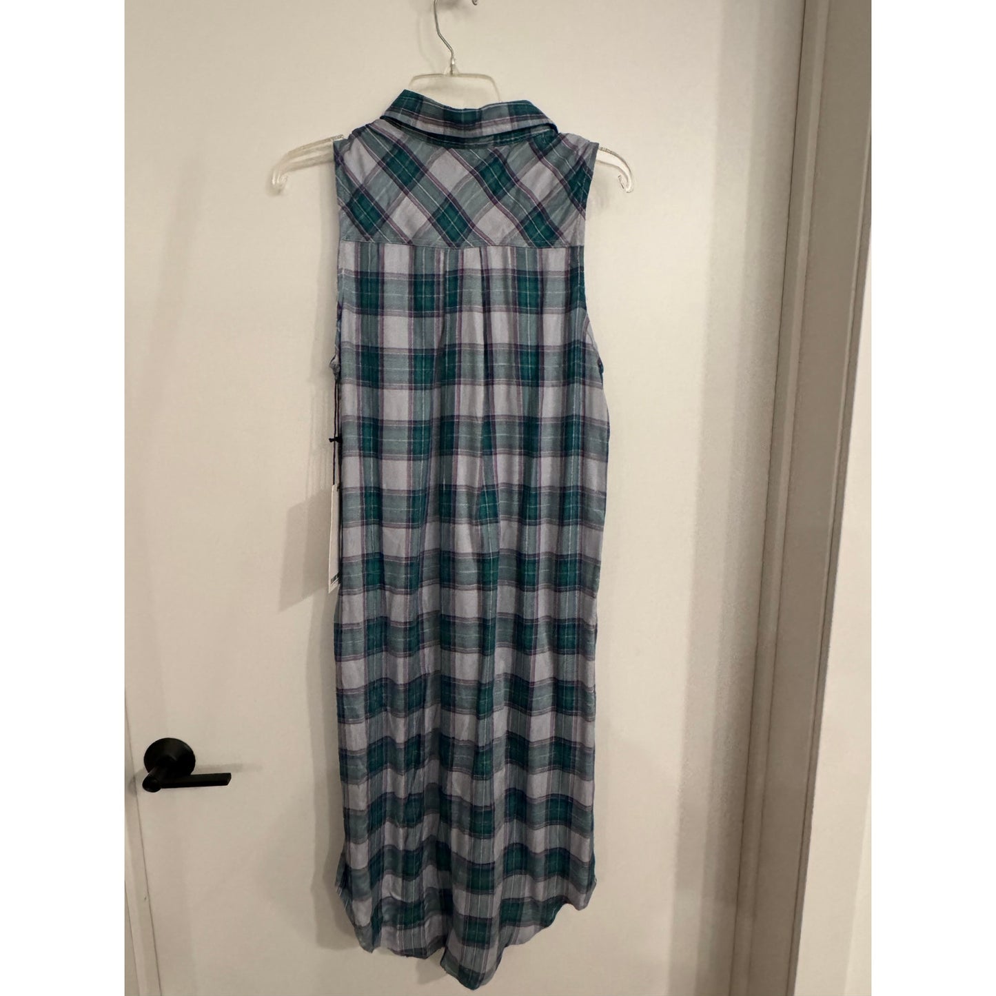 THE LAUNDRY ROOM Lonestar Button Up Shirt Dress | Clover Plaid | Size S NEW