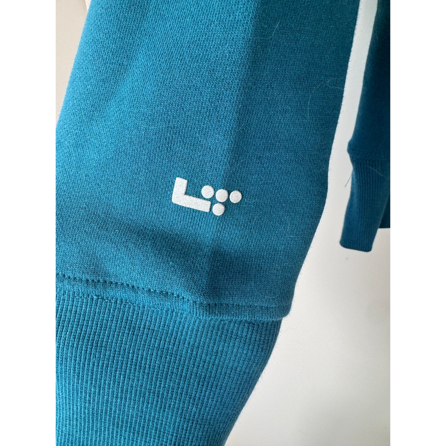 Life Time Women’s Off-Shoulder Crewneck Sweatshirt – Teal | Size Medium | NEW