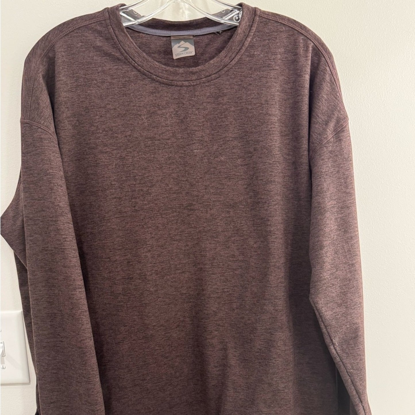 Storm Creek Sidekick Crew Long Sleeve | Rosewood Color | Size Large