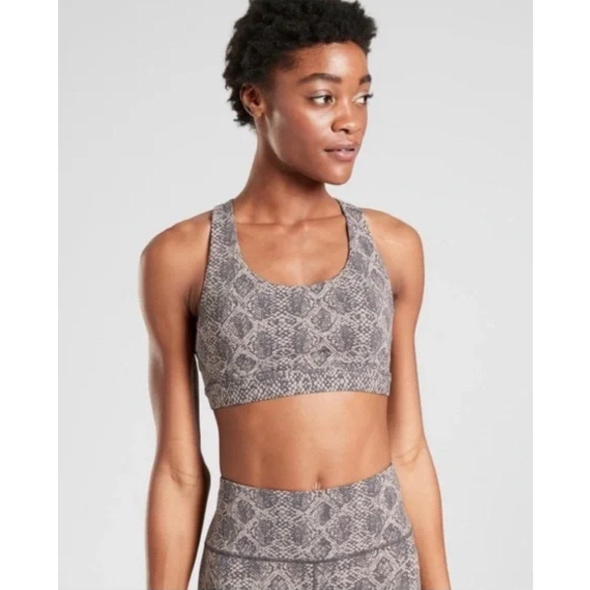 Athleta Snake Print Racerback Sports Bra – Size S (GUC)
