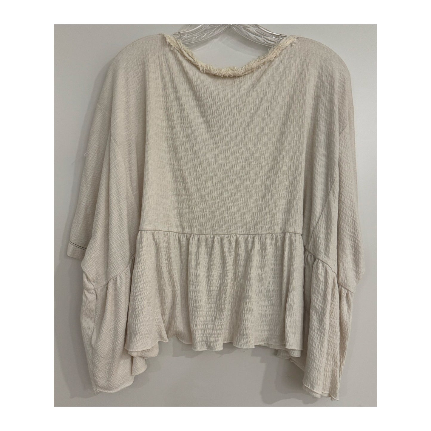Urban Outfitters Cream Textured Boho Blouse • Size L