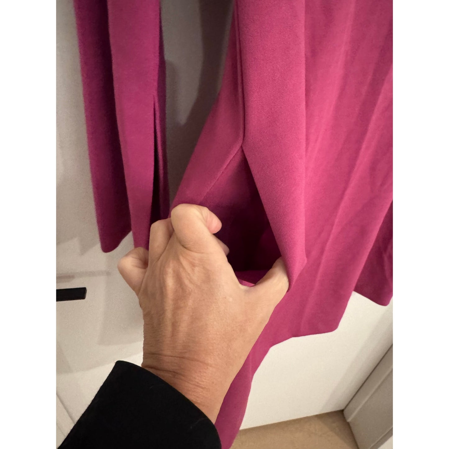 Donna Morgan Raspberry Knit Dress | Size 14 | NEW | Split Sleeves & Back Cutout