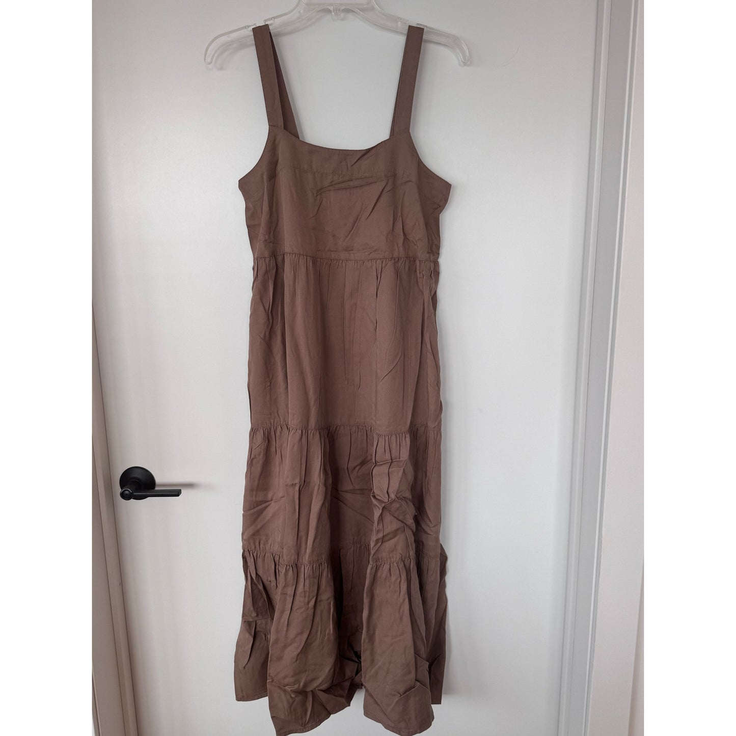 The Drop Britt Maxi Dress — Mushroom — Size Small — NEW