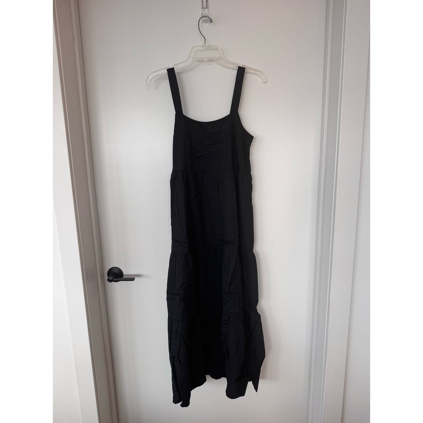 The Drop — Black Britt Tiered Maxi Tent Dress — NEW — Size Small