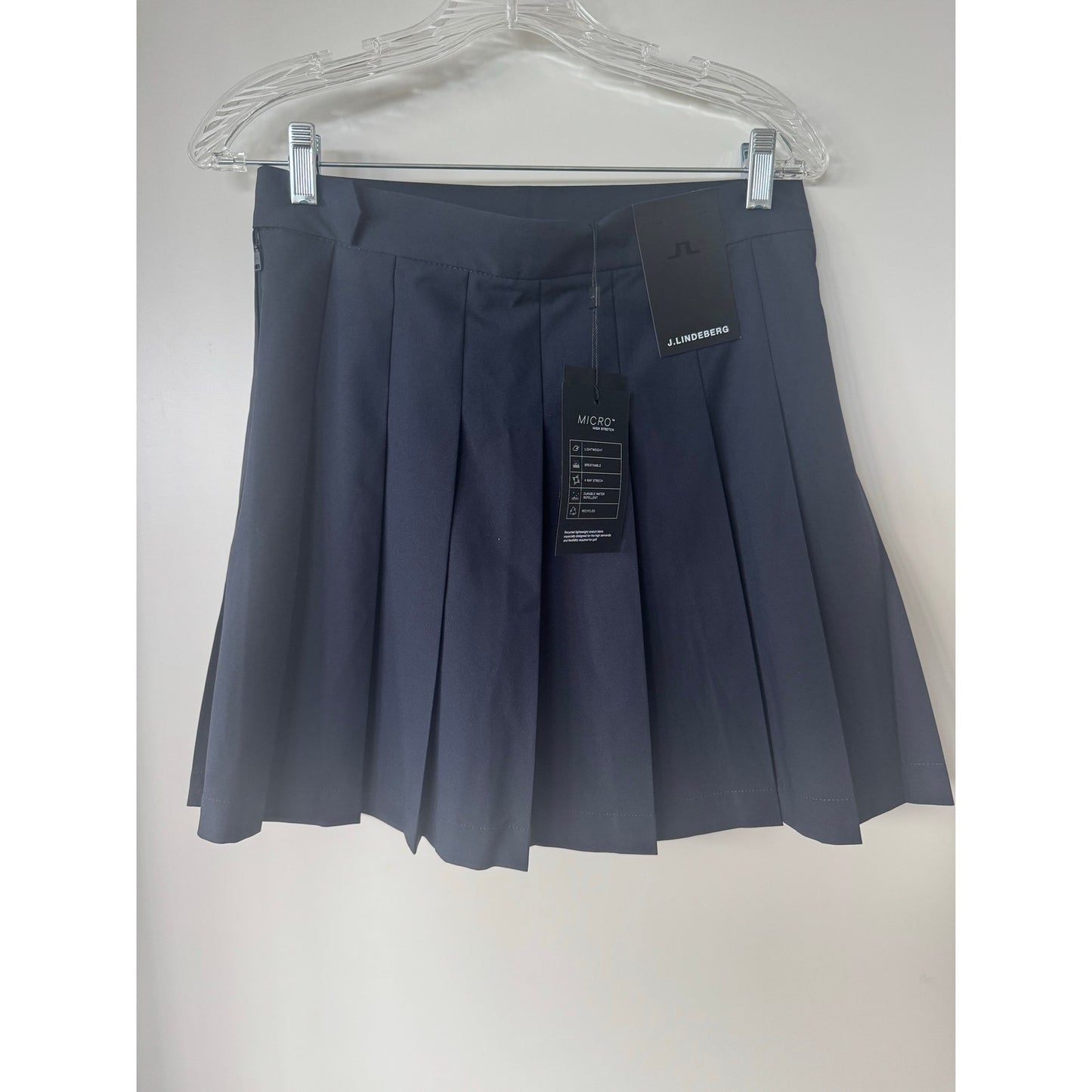 J.Lindeberg Adina Pleated Golf Skirt Medium Navy Includes Matching Shorts NEW