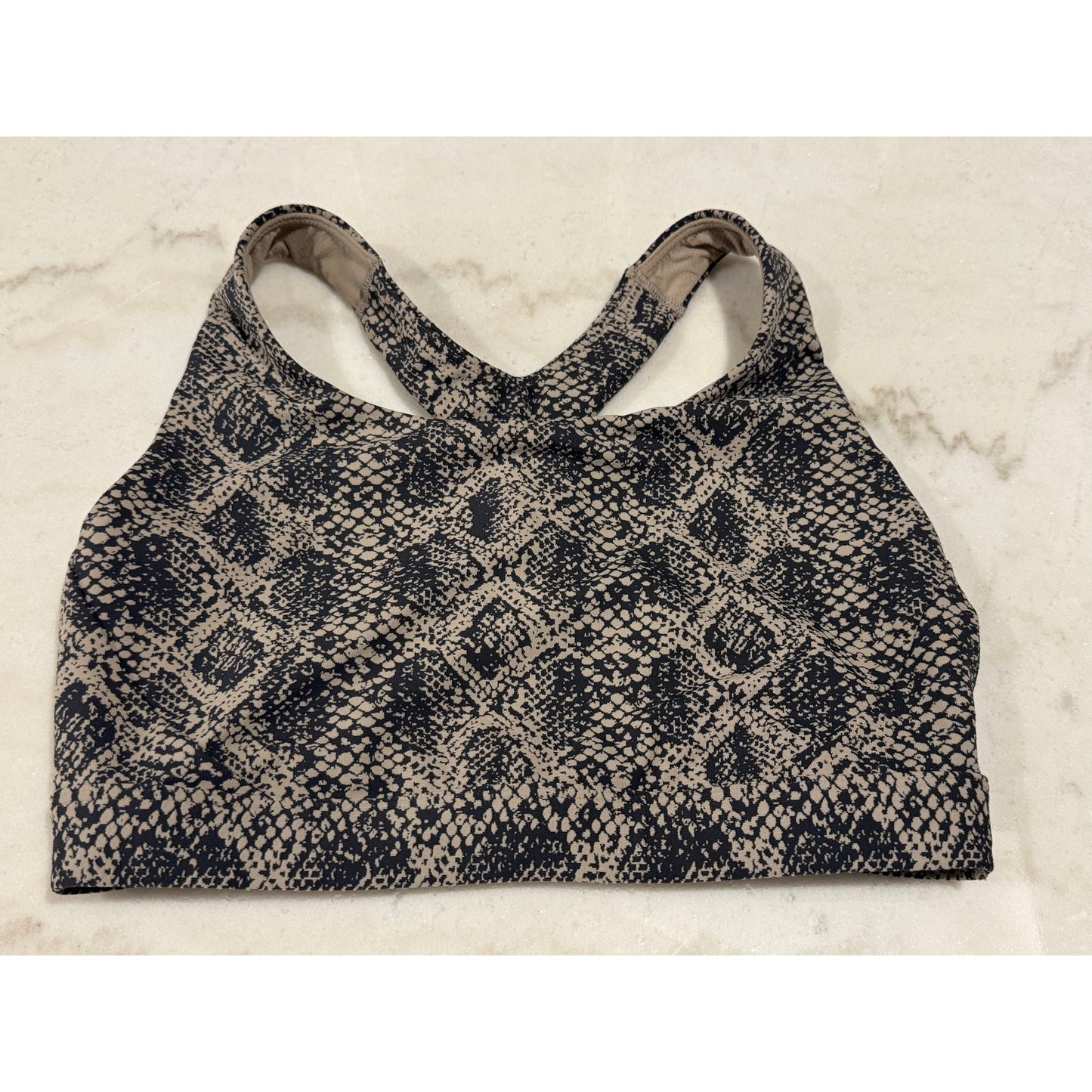 Athleta Snake Print Racerback Sports Bra – Size S (GUC)