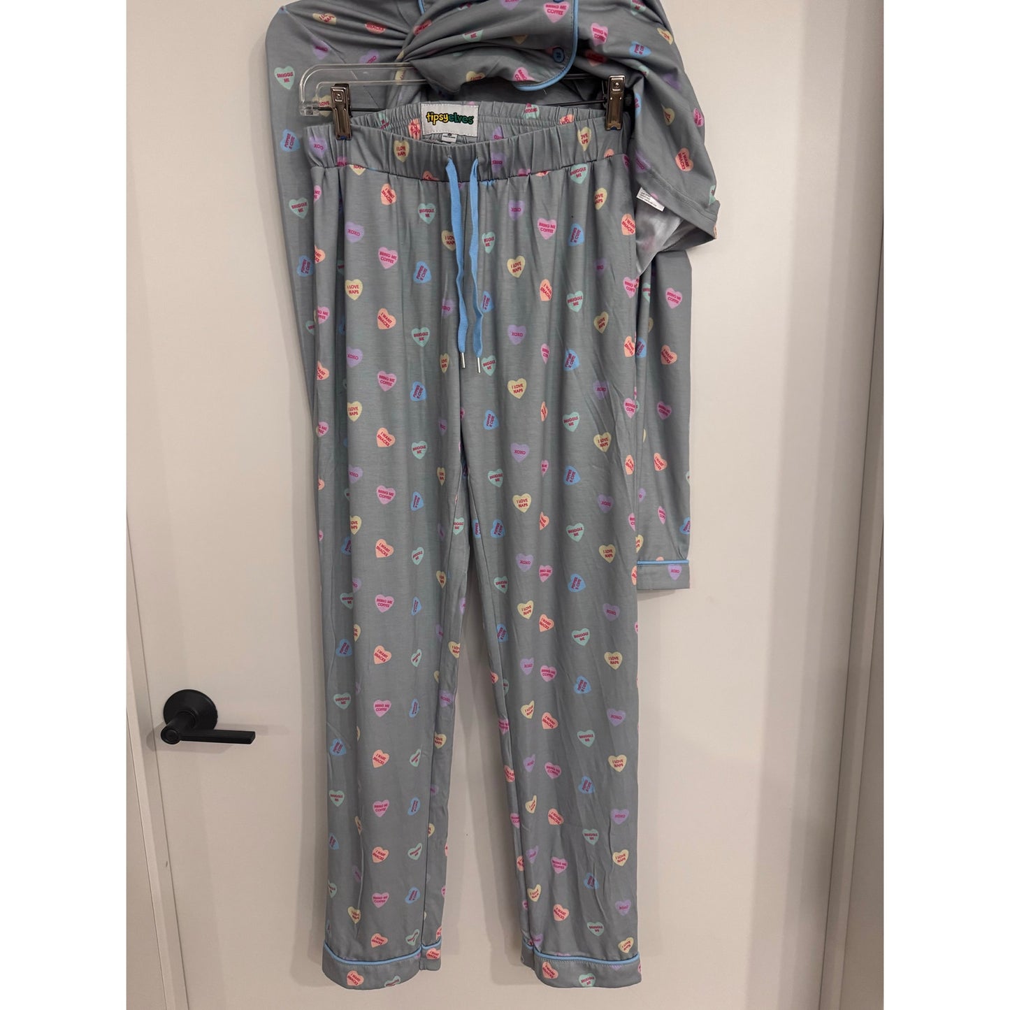 Tipsy Elves Candy Hearts Pajama Set NEW Oversized Valentine Lounge Set
