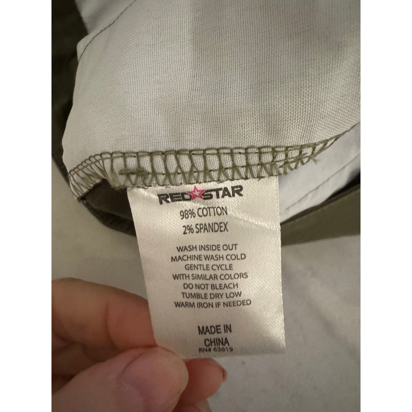 Red Star Olive Green Chino Shorts – Size 6 / 28 | NWT