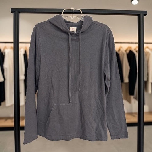 AG Adriano Goldschmied Men’s Hooded Long Sleeve Shirt | Medium | Gray Blue Cotton Hoodie | NEW