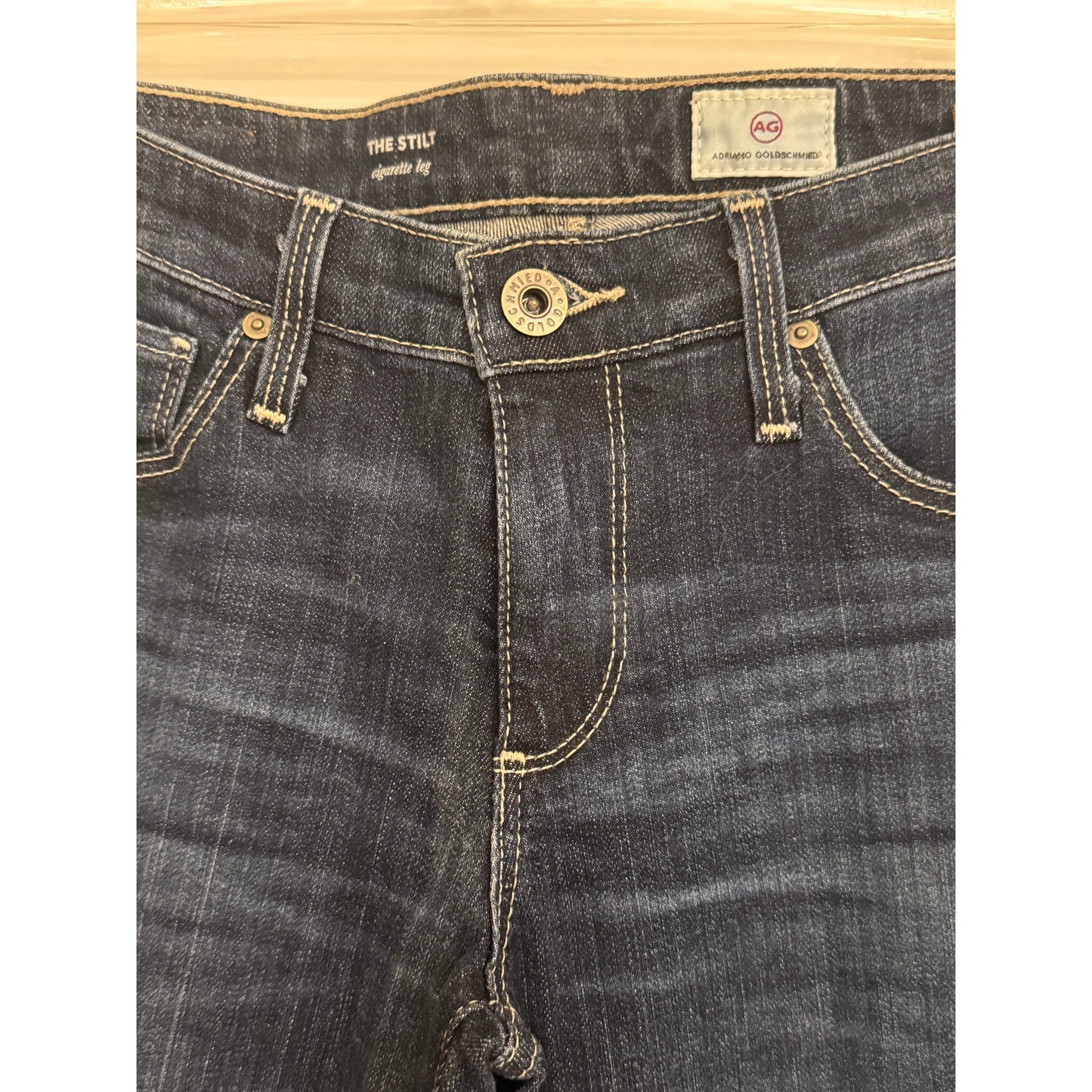 AG Adriano Goldschmied Stilt Cigarette Jeans NWT Medium Wash Size 26