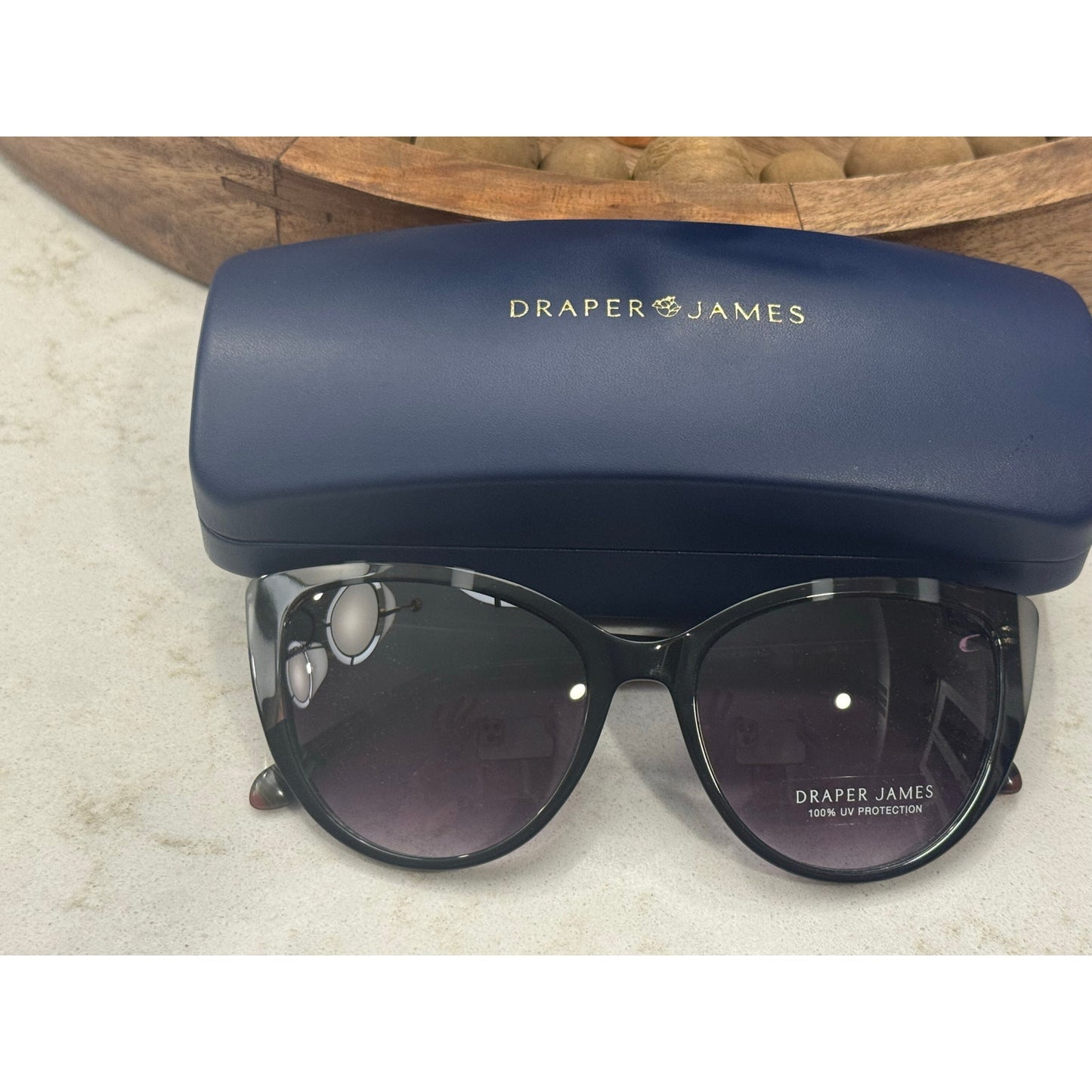 Draper James  Cat Eye Sunglasses – Black Stripe + Lenses (NWOT) DJ7045