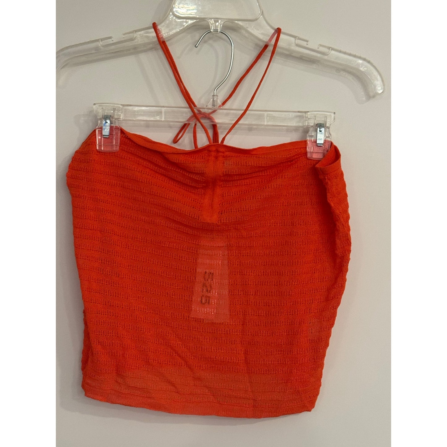 525 America Papaya Knit Halter Tank Top Size Small NEW