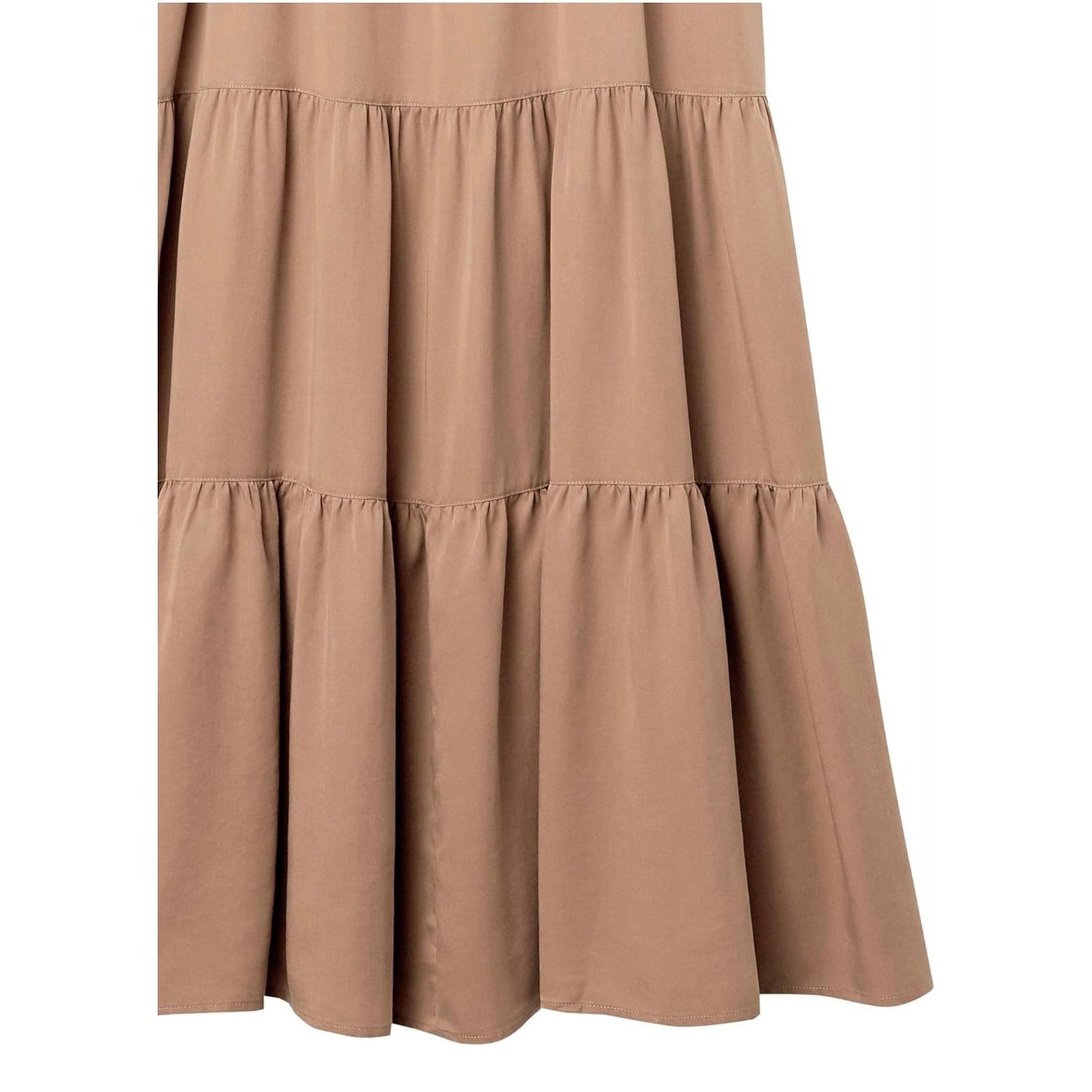 The Drop Britt Maxi Dress — Mushroom — Size Small — NEW