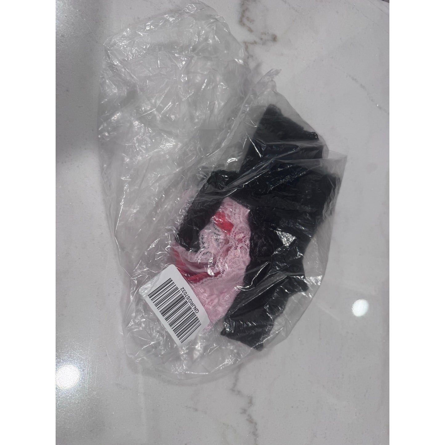 Quince Stretch Lace Thong Underwear 6-Pack Medium Black Pink Ruby NEW