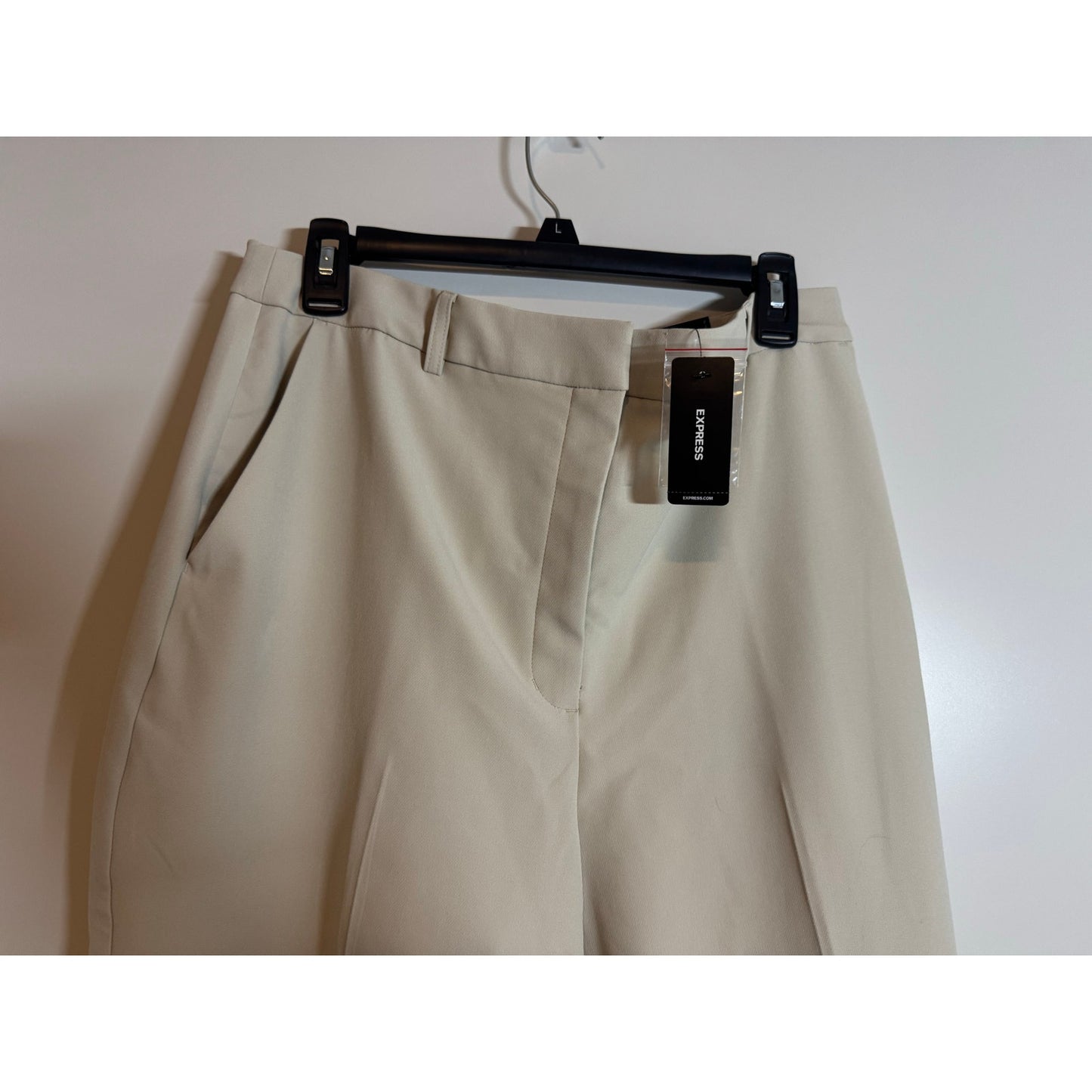 Express Editor Super High Waist Ankle Pant – Warm Ivory NWT