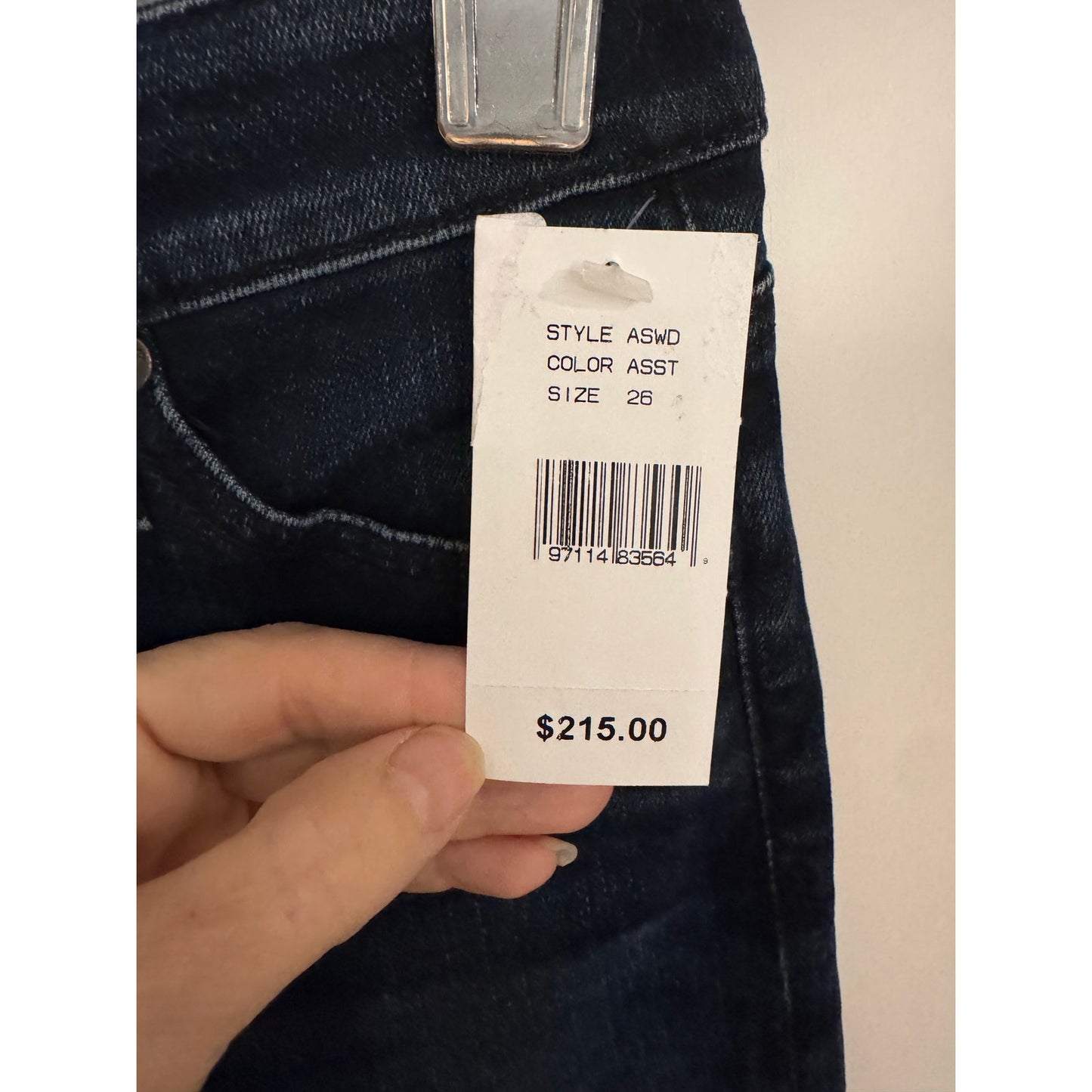 AG Adriano Goldschmied Dark Wash Straight Jeans NEW Size 26R