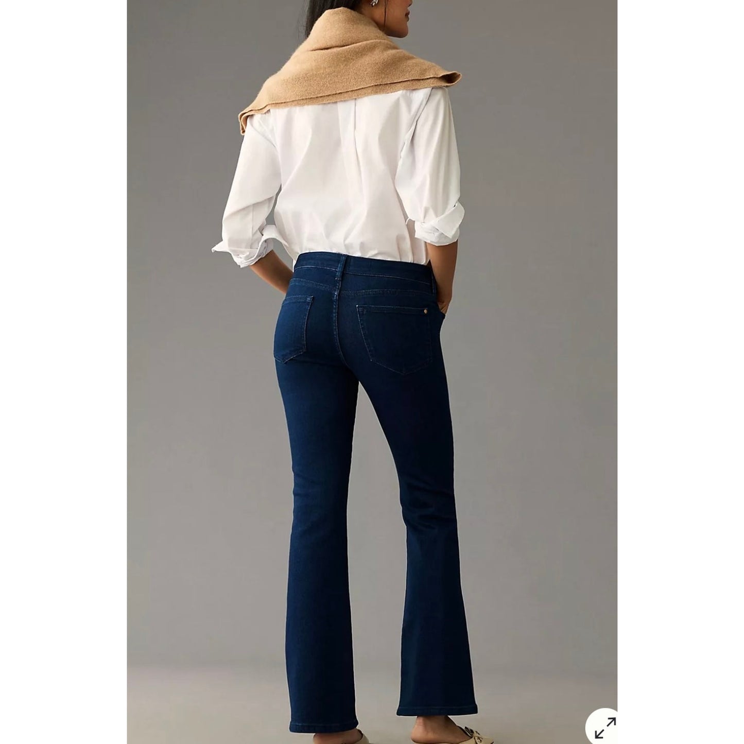 Pilcro The Icon Flare Jeans Anthropologie Dark Wash NEW Size 32