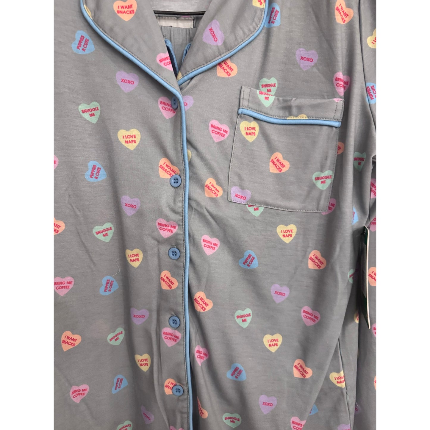 Tipsy Elves Candy Hearts Pajama Set NEW Oversized Valentine Lounge Set