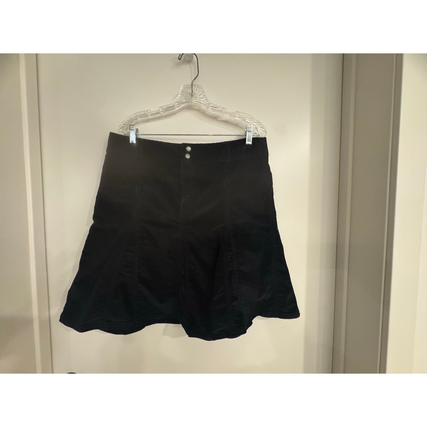Athleta Whenever Cord Skirt Black Corduroy A-Line Size 12 Stretch Casual Pockets
